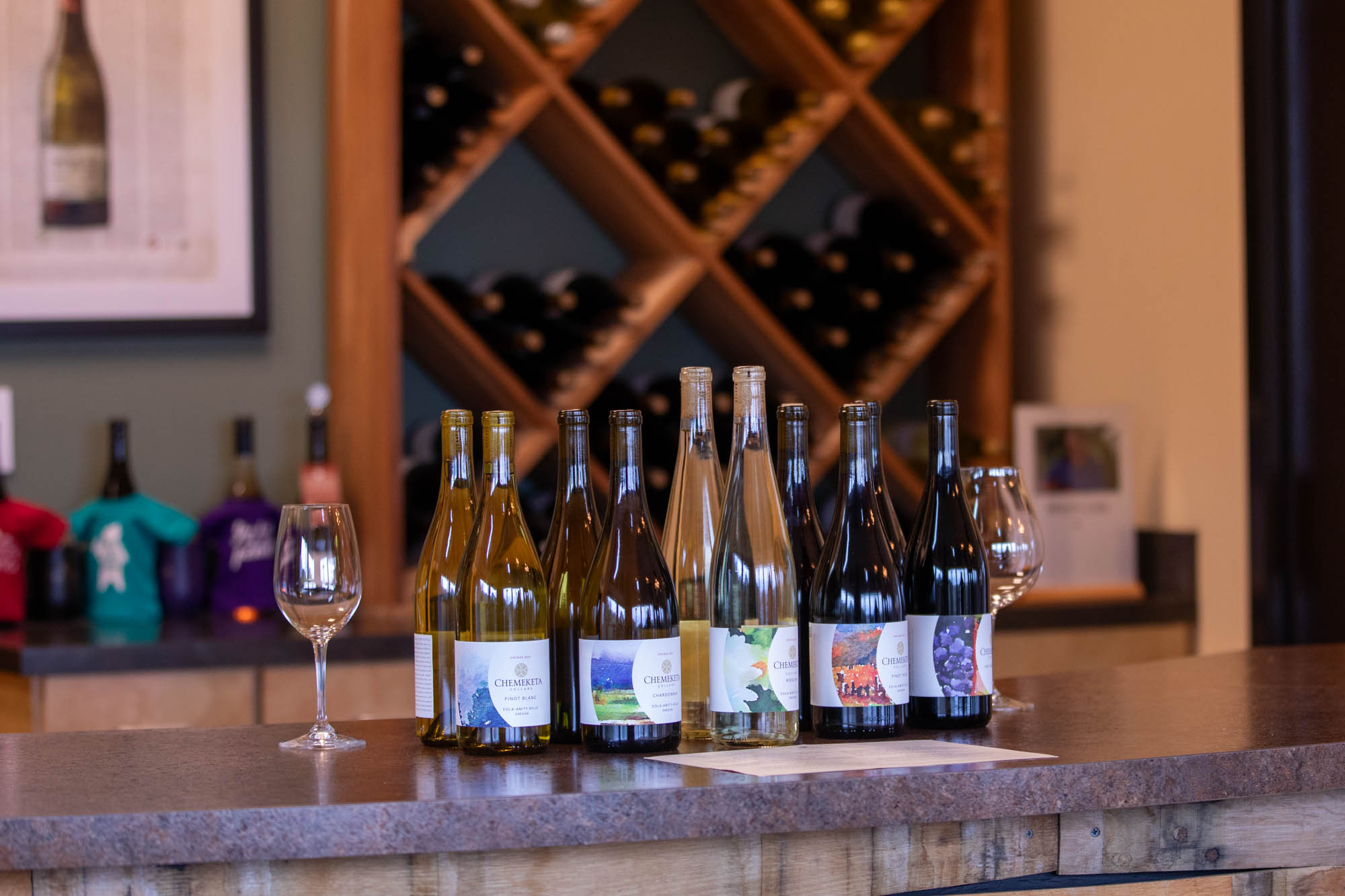 Various bottles of wine