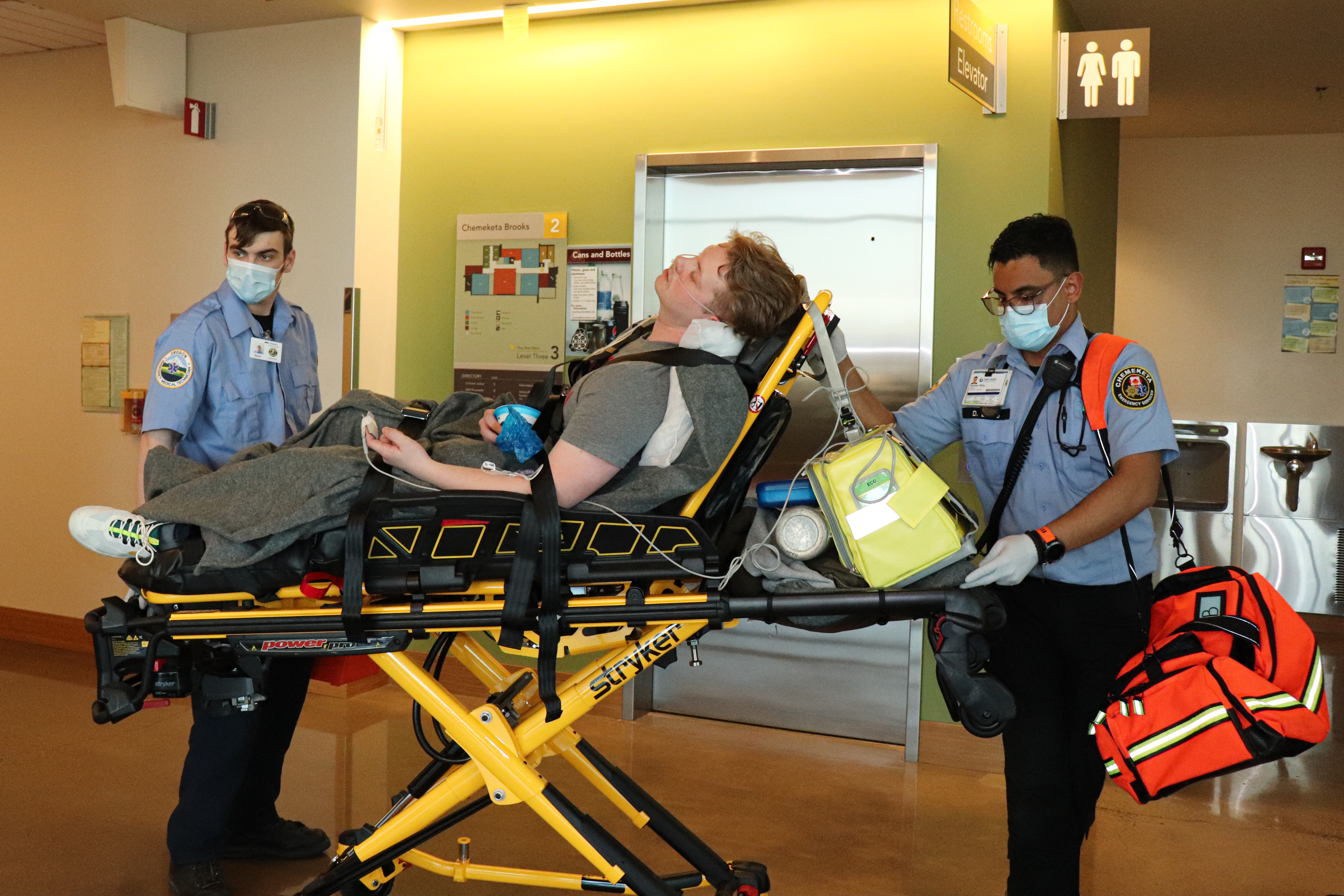 EMT's with patient on a gurney